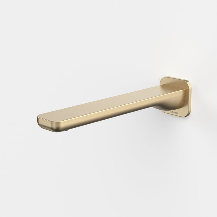 Caroma Luna II Wall Basin/Bath Outlet 220mm - Brushed Brass 68206BB6AF - The Blue Space