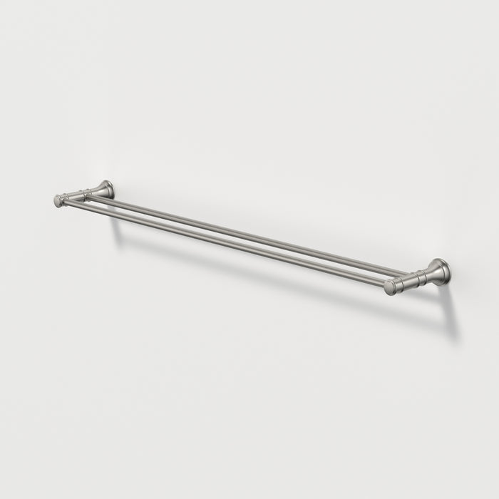 Caroma Riviere Double Towel Rail 800mm - Brushed Nickel 520037BN - The Blue Space