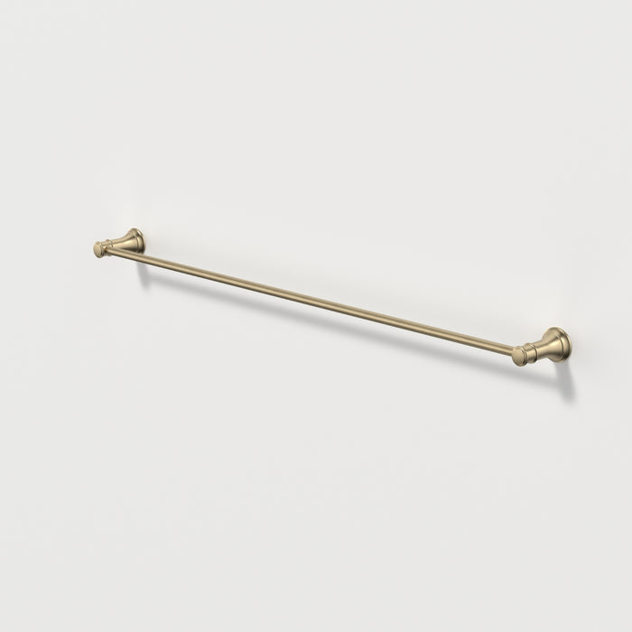 Caroma Riviere Single Towel Rail 800mm - Brushed Brass 520036BB - The Blue Space