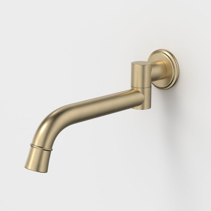 Caroma Riviere Swivel Bath Outlet 220mm - Brushed Brass 520015BB - The Blue Space