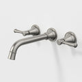 Caroma Riviere Wall Basin Bath Set 210mm - Brushed Nickel 520022BN6AF - The Blue Space