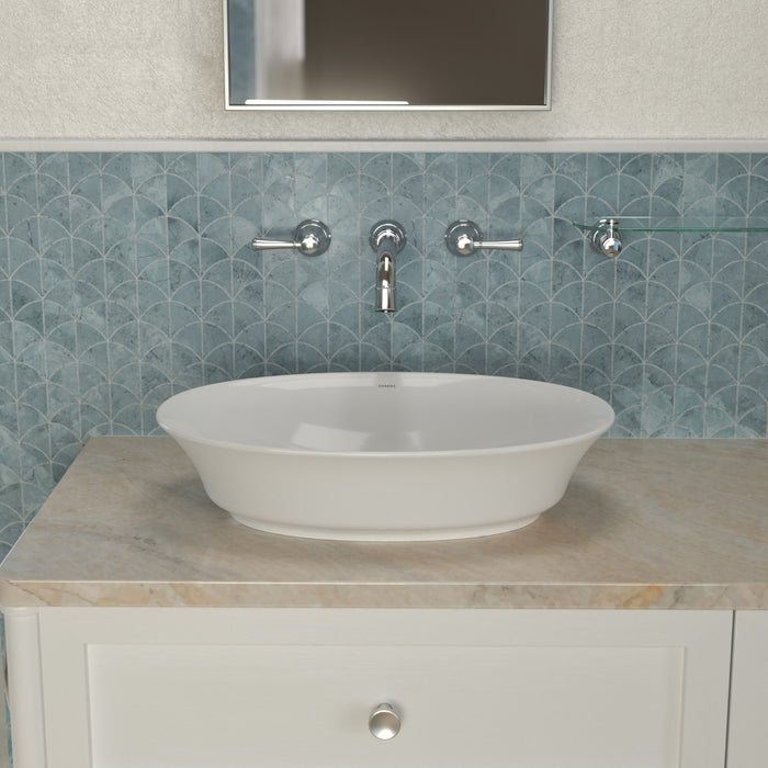 Lifestyle 3 Caroma Riviere Wall Basin Bath Set 210mm - Chrome 520022C6AF - The Blue Space