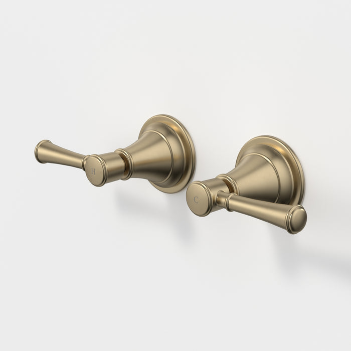 Caroma Riviere Wall Top Assemblies - Brushed Brass 520023BBF - The Blue Space