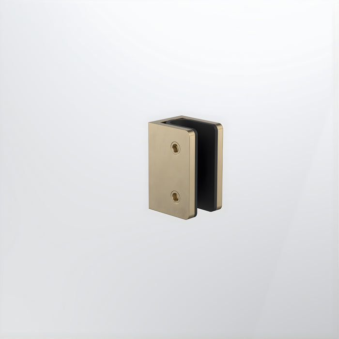 Back Caroma Shower Glass U Bracket Brushed Brass 14228001BB - The Blue Space