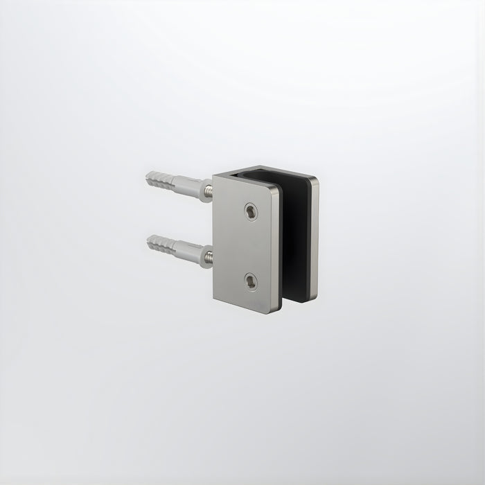 Back With Screw Caroma Shower Glass U Bracket Brushed Nickel 14228001BN - The Blue Space