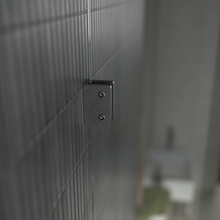 Lifestyle Caroma Shower Glass U Bracket Gunmetal 14228001GM - The Blue Space