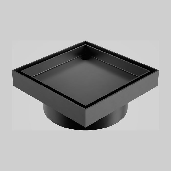 Caroma Square Floor Waste 100mm Outlet Tile Insert - Gunmetal 14228029GM - The Blue Space