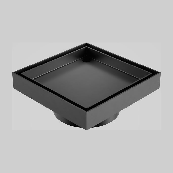 Caroma Square Floor Waste 80mm Outlet Tile Insert - Gunmetal 14228028GM - The Blue Space