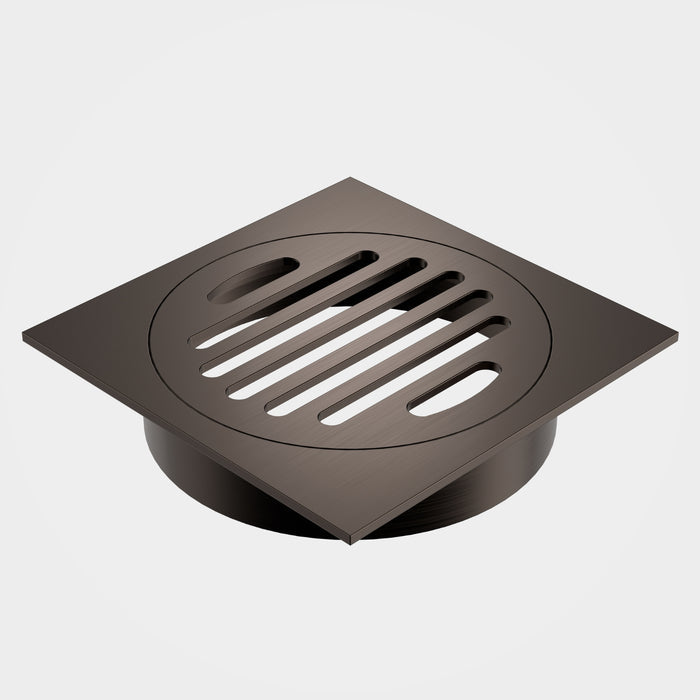 Caroma Square Floor Waste Grate - 100mm Outlet - Brushed Bronze 12975037BBZ - The Blue Space