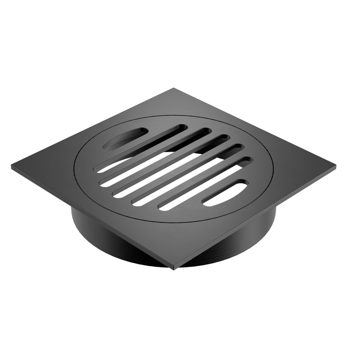 Angle Caroma Square Floor Waste Grate - 100mm Outlet - Gunmetal 12975037GM - The Blue Space