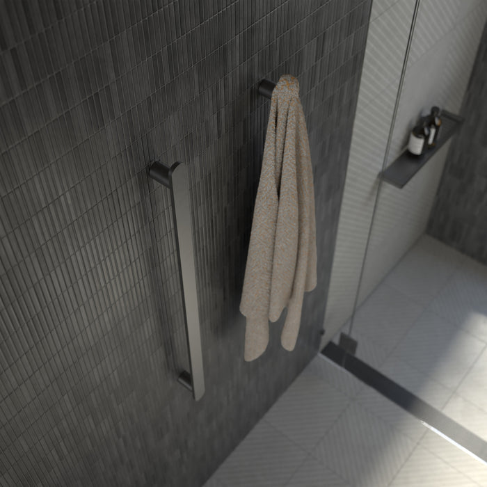 Lifestyle 3 Caroma Urbane II Heated Towel Rail - Vertical - Gunmetal 11202085GM - The Blue Space