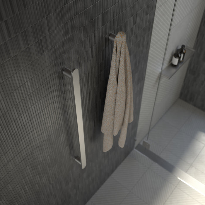 Lifestyle 3 Caroma Urbane II Heated Towel Rail - Vertical - Polished Stainless Steel 11202085PSS - The Blue Space
