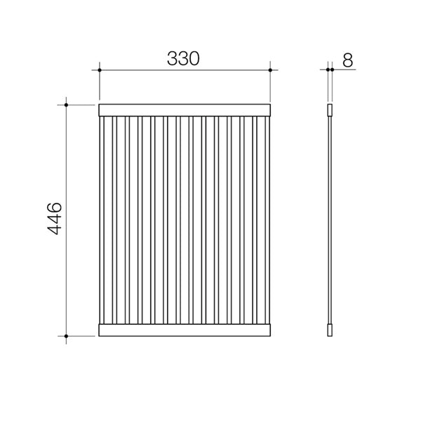 Caroma Urbane II Stainless Steel Roll Out Mat