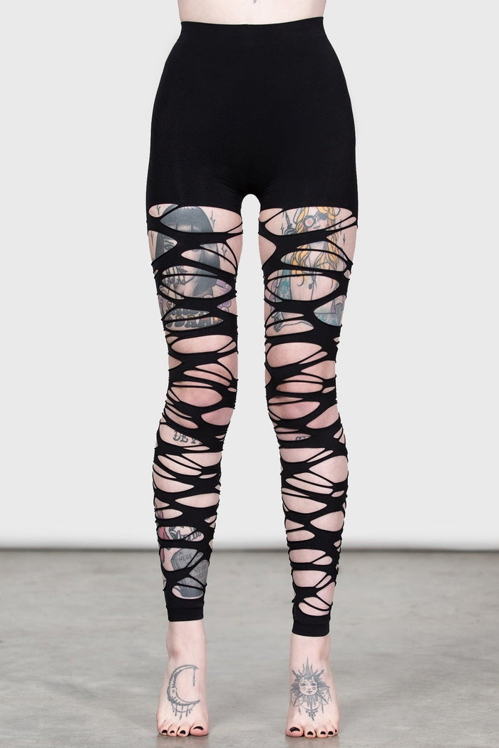 goth distressed tights