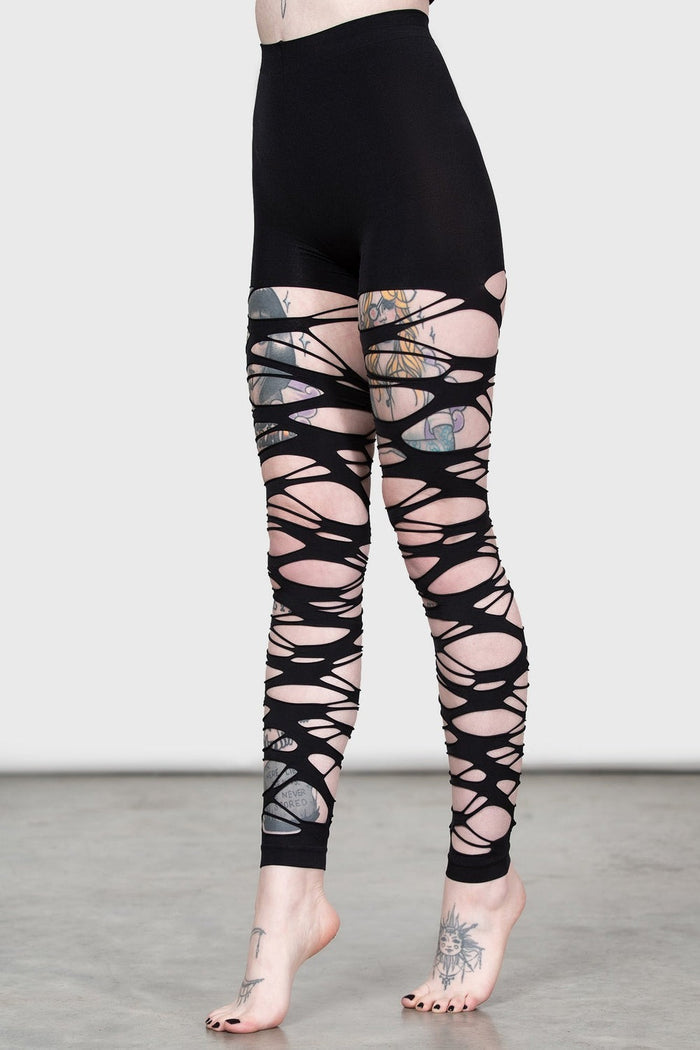 punk distressed leggings