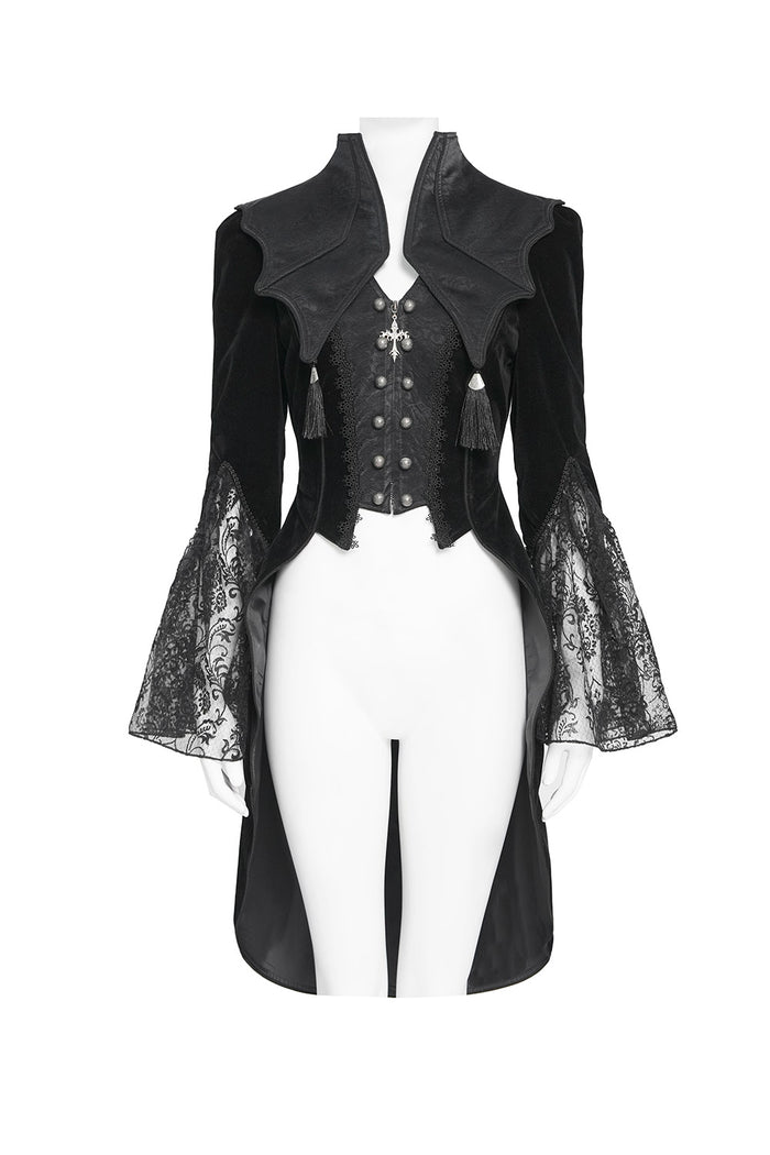 black damask vampire coat