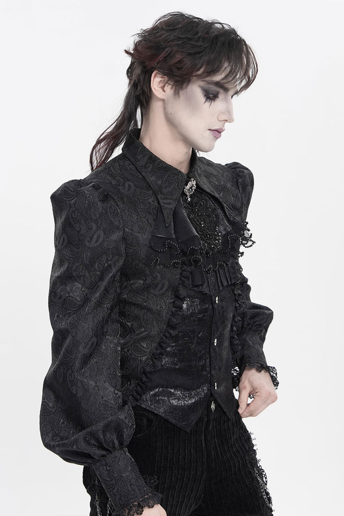 Goth jabot mens fashion accessory