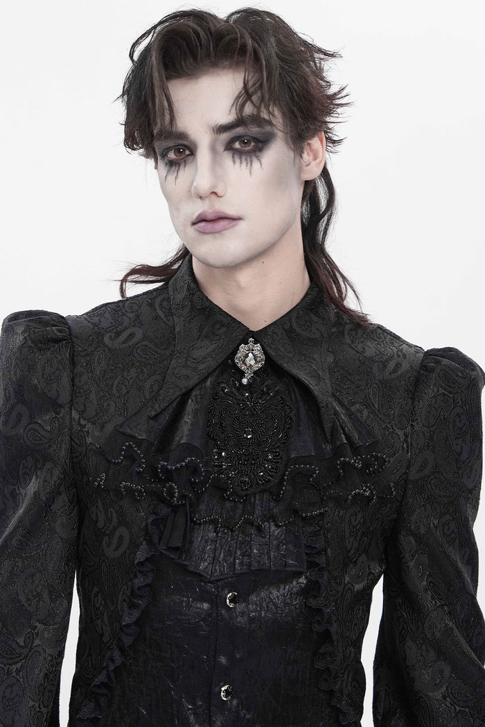 Ruffled gothic dress jabot