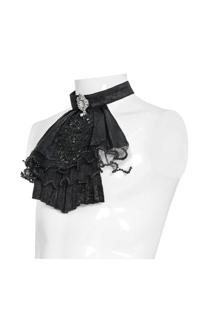 Gothic mens fashion neck jabot