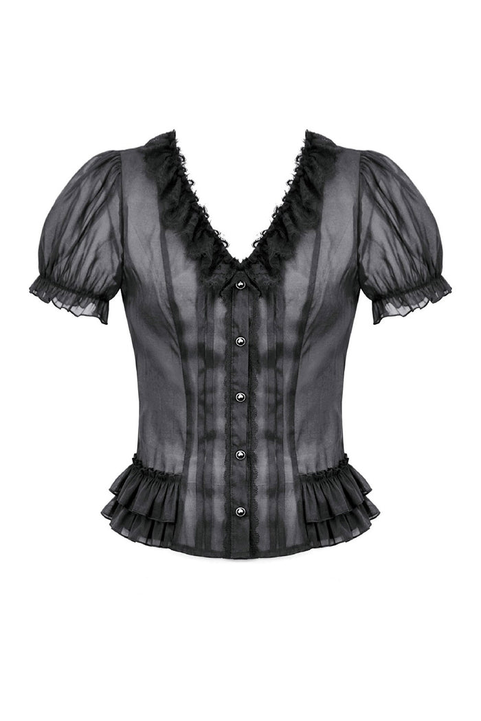 womens sheer gothic blouse