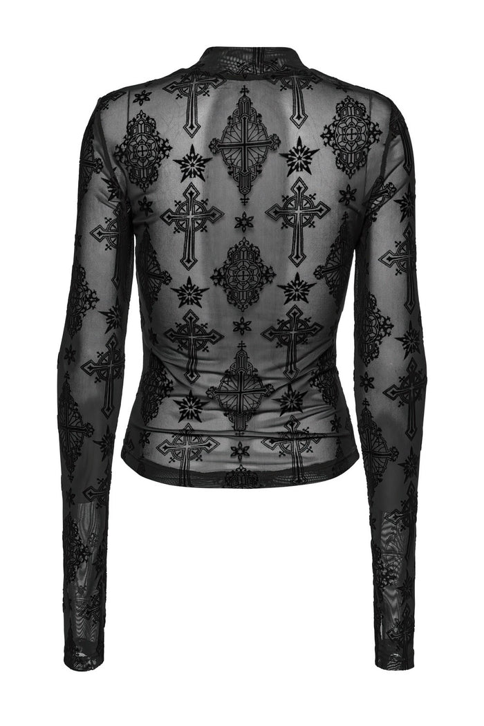 trad goth sheer undershirt