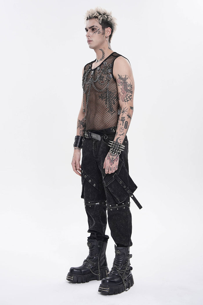 Devil Fashion mens fishnet shirt