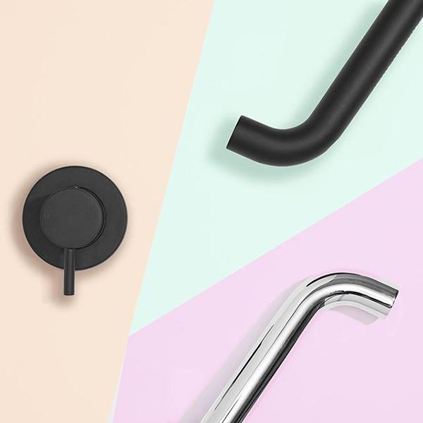 Clark Round Basin/Bath Outlet 180mm Matte Black