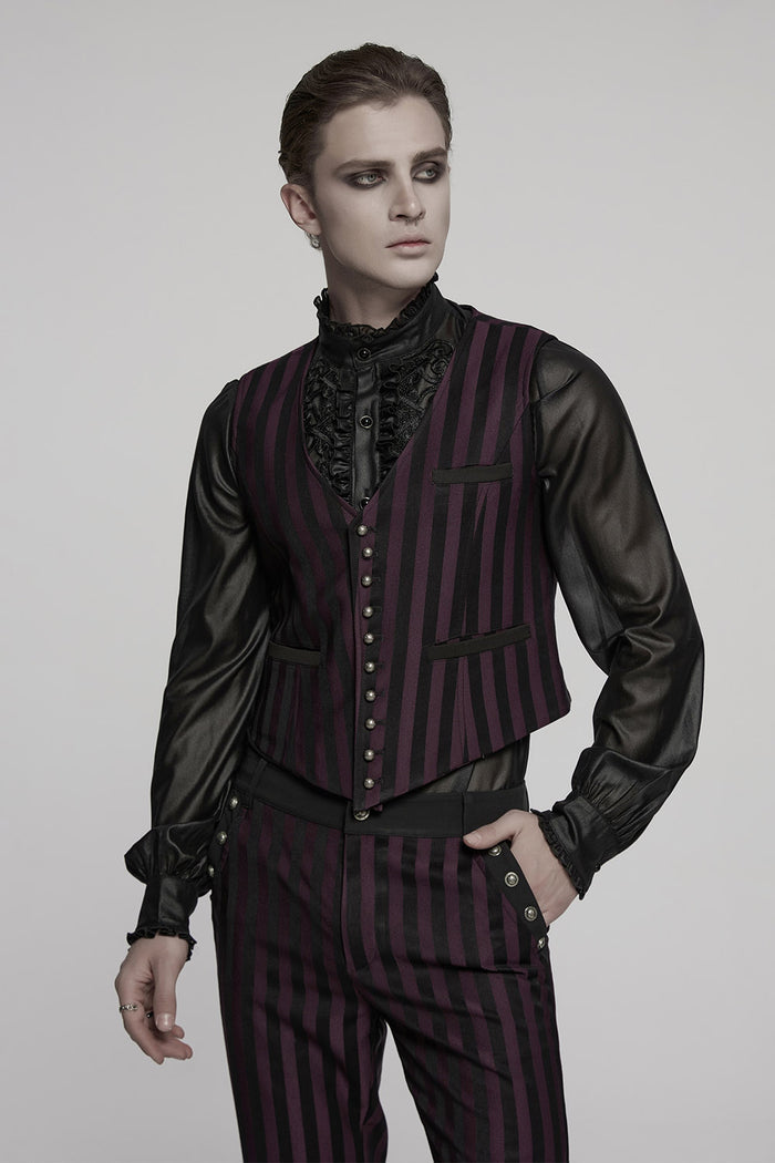 button up goth vest