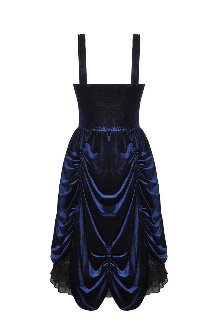 blue and black gothic dress by dark in love