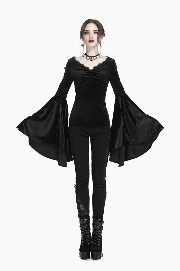 womens exaggerated large flared sleeve top