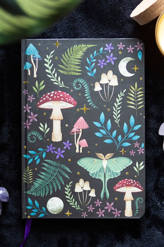 mushroom and fern and moth dark cottagecore diary