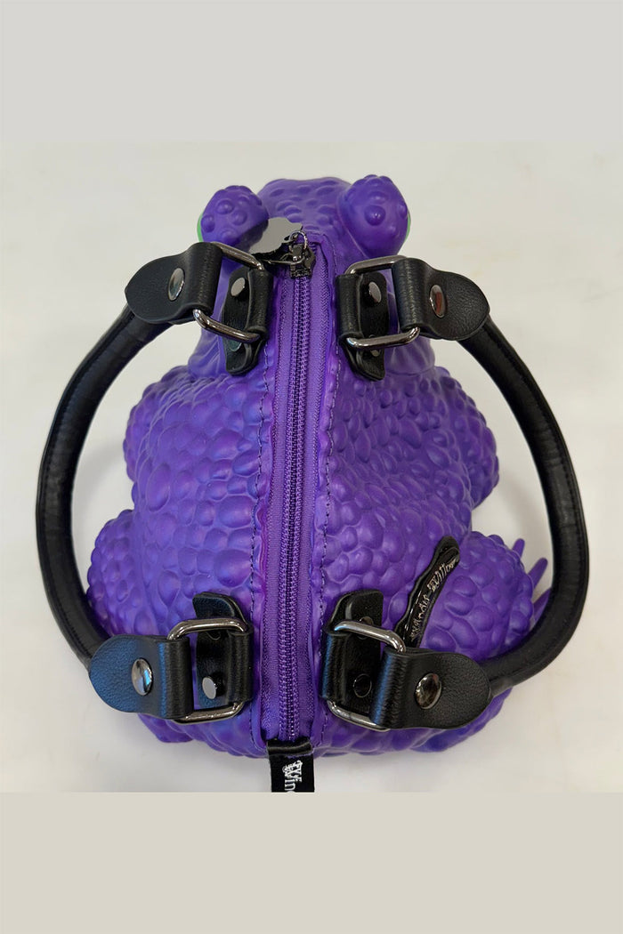 purple creepy cute kawaii toad purse