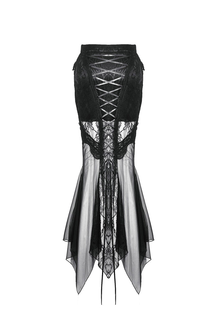 corset lacing goth skirt