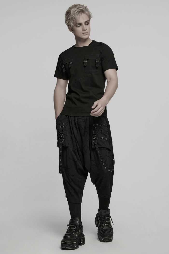 mens grunge goth short sleeve punk tshirt