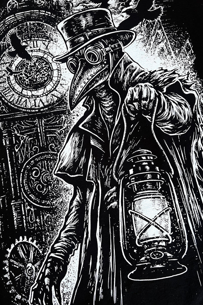plague doctor steampunk cozy casual goth sweater