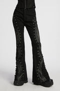 womens baggy goth bell bottoms