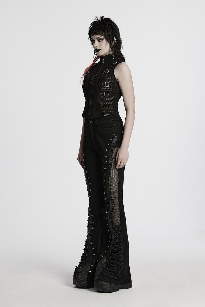 womens high rise goth pants