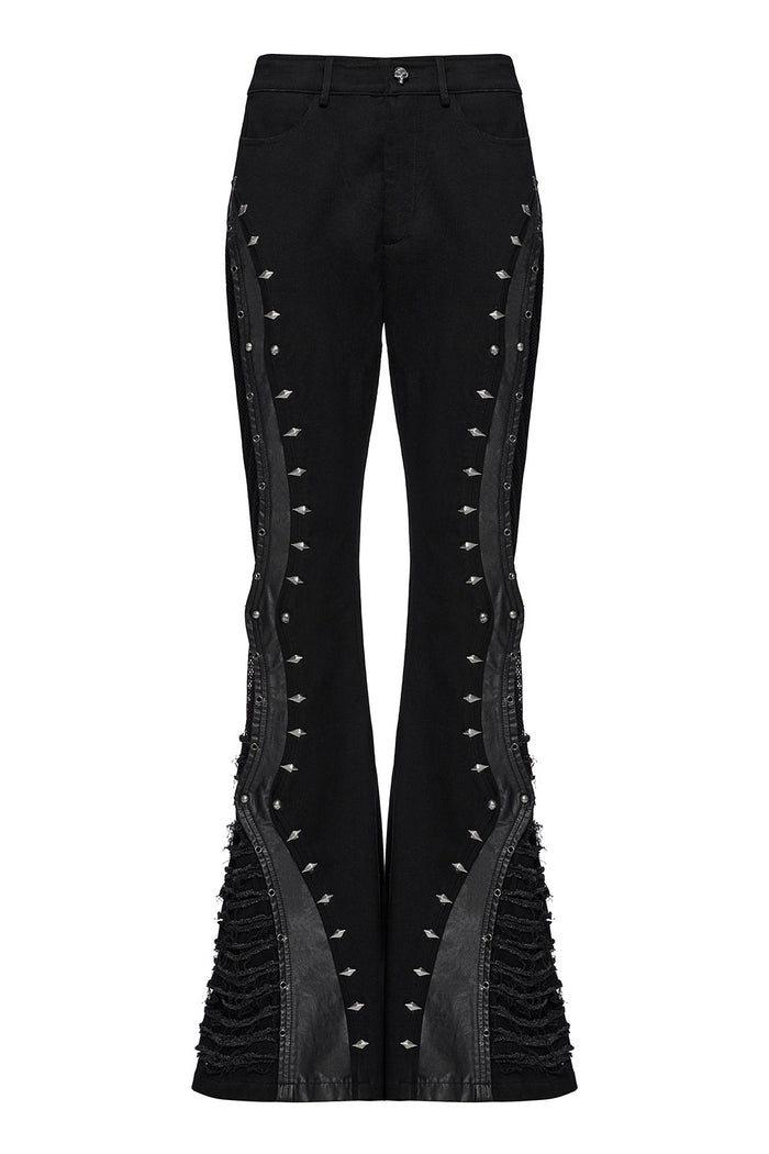 womens high rise punk studded pants
