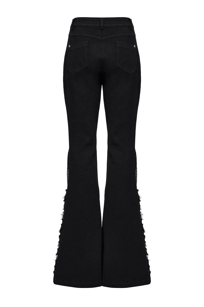 womens high rise hippie goth bell bottoms