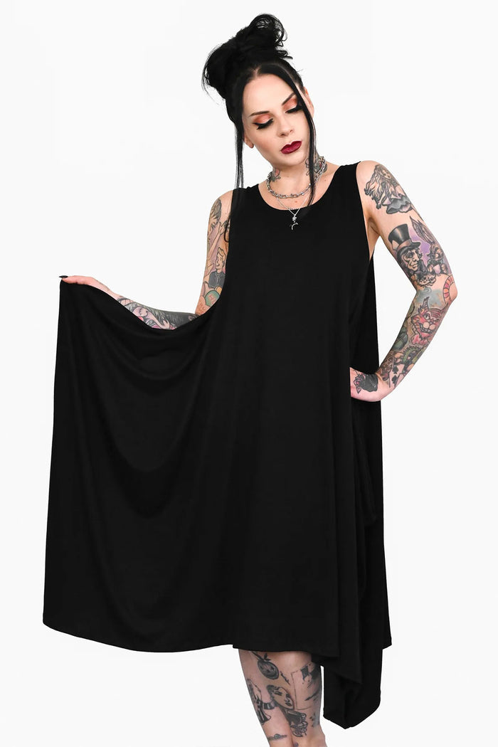 emo punk black dress with pockets from Foxblood
