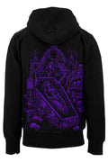 VampireFreaks Draculas Bride Purple Graphic Zipper Hoodie