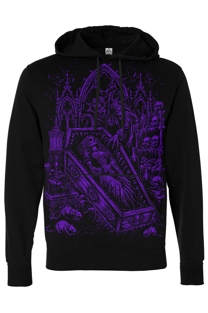 Goth fashion dracula and bride vampire pullover hoodie