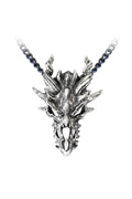 Grunge Goth Dragon Skull Pendant Necklace
