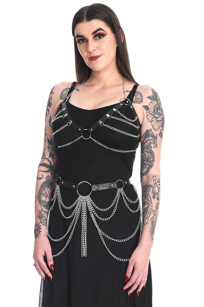 womens vegan leather punk o-ring belt