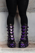Dune Bat Platform Boots [BLACK/PURPLE] - womens shoes - VampireFreaks - VampireFreaks