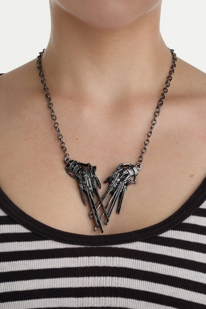 Tim Burton's Edward Scissorhands inspired emo goth necklace