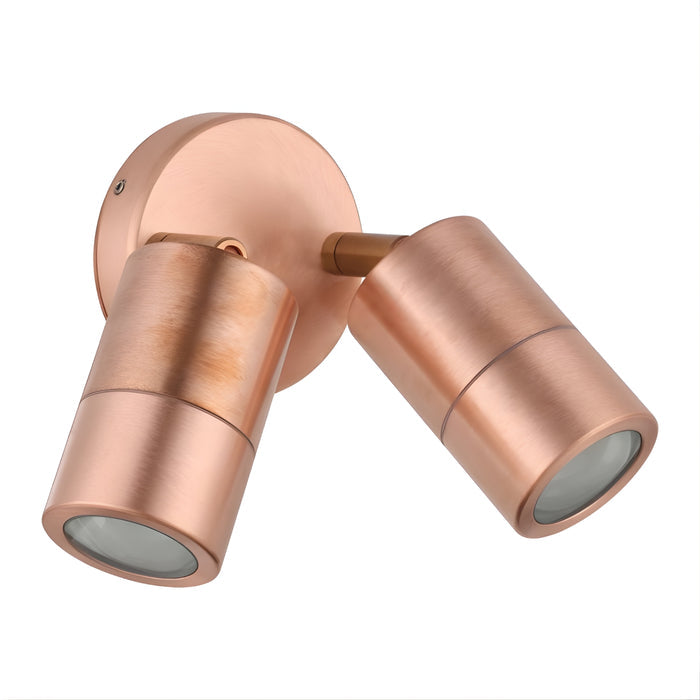 Eglo Fremantle 2 Light Adjustable Outdoor Wall Light Copper 206152 - The Blue Space