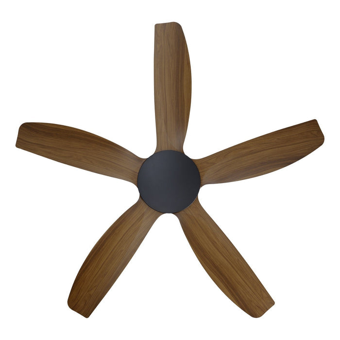 Blades Eglo Miami 48 DC Ceiling Fan Black/Teak  20796307 - The Blue Space