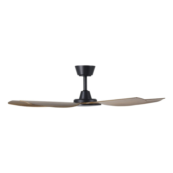 Side View Eglo Miami 48 DC Ceiling Fan Black/Teak  20796307 - The Blue Space