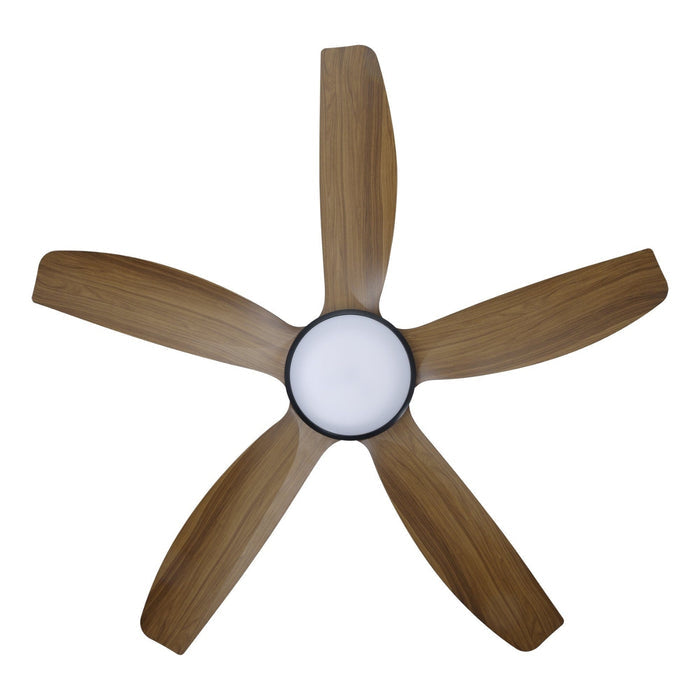 Blades Eglo Miami 48 DC Ceiling Fan with LED Light Black/ Teak  20796607 - The Blue Space
